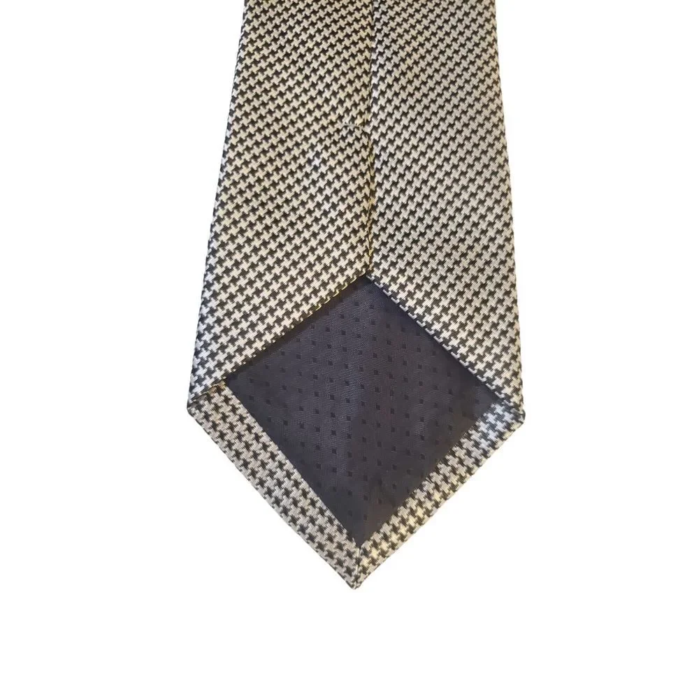 Weishang Mens Black White Hand Made‎ 100% Silk Neck Tie Made In China Luxury
